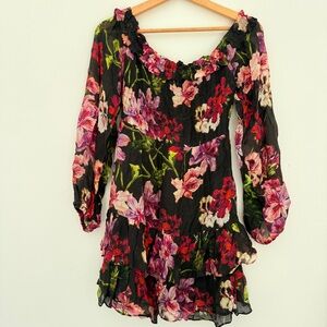 Intermix floral romantic off shoulder dress
